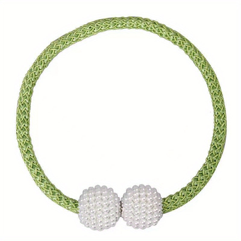 Cortinas magnéticas con perlas falsas para decorar dormitorios y salas de estar