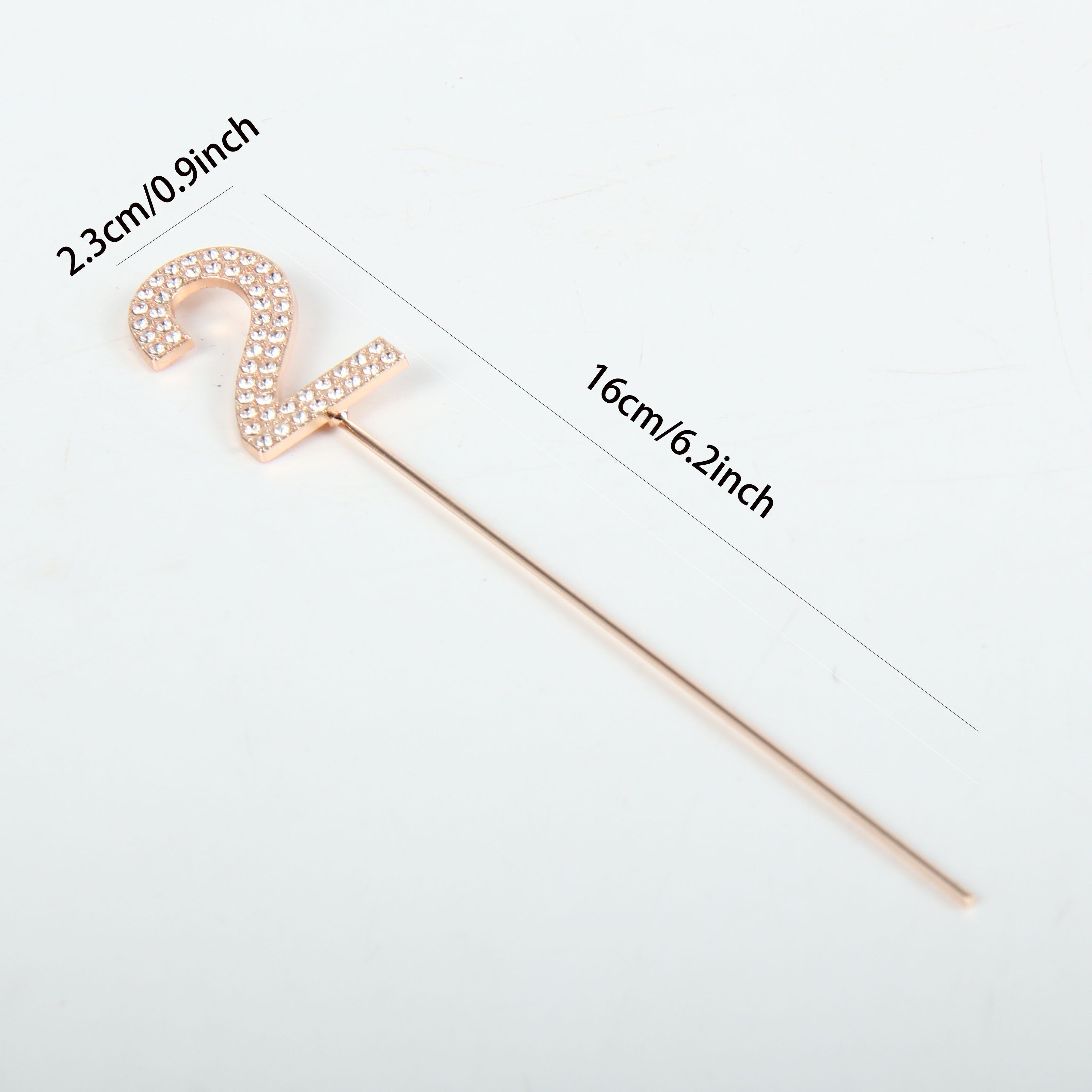 Gold or Silver Rhinestone Cake Topper for Birthdays Weddings and Showers