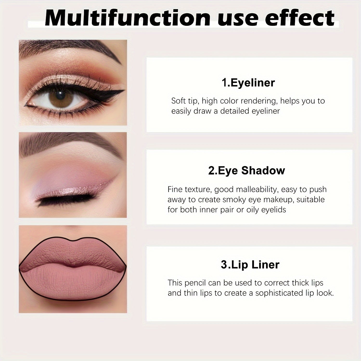 Women Long-Lasting Smooth Glide Eyeliner Pencil Colorful Eye Makeup