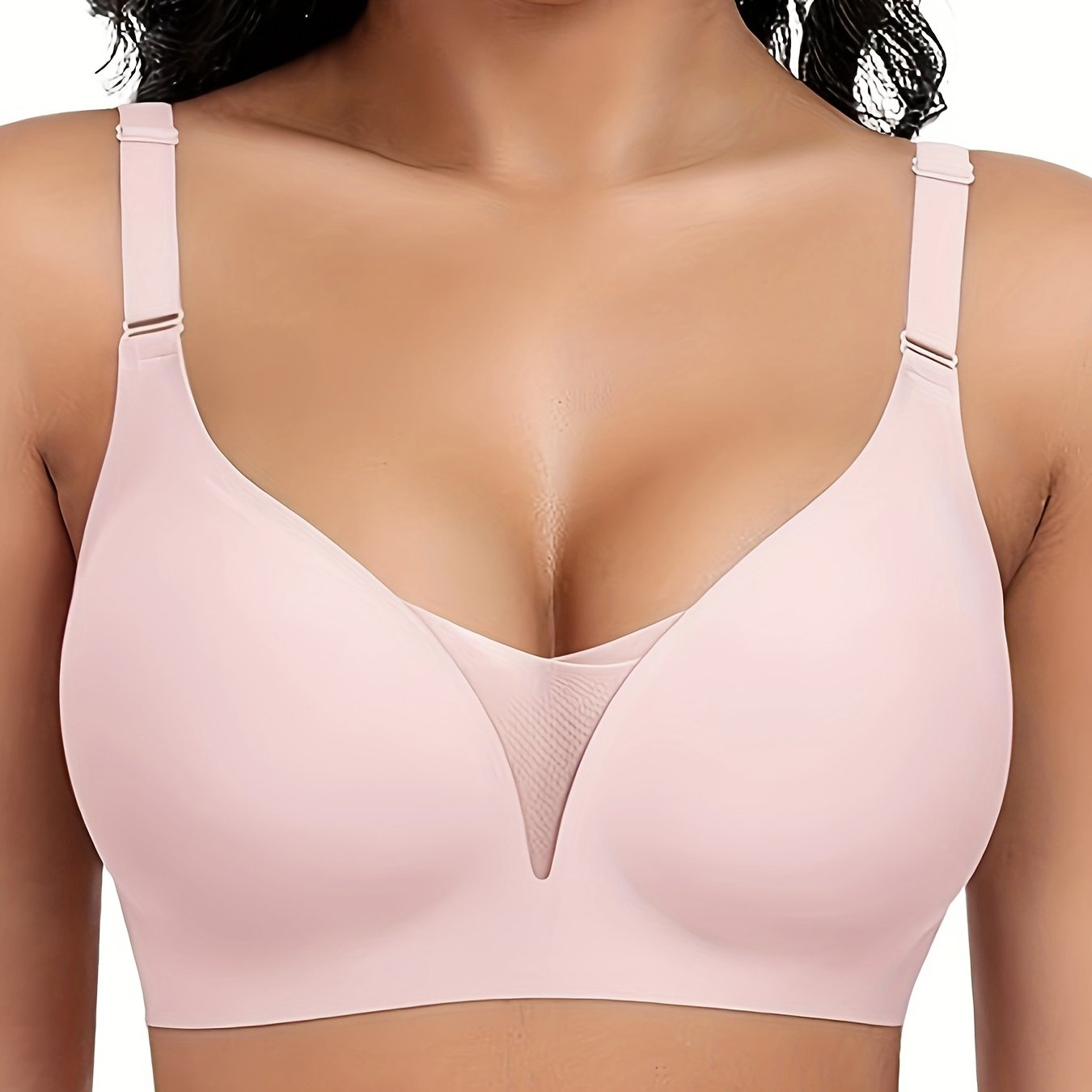 Women's Seamless Sports Bra with Lace and Mesh Support