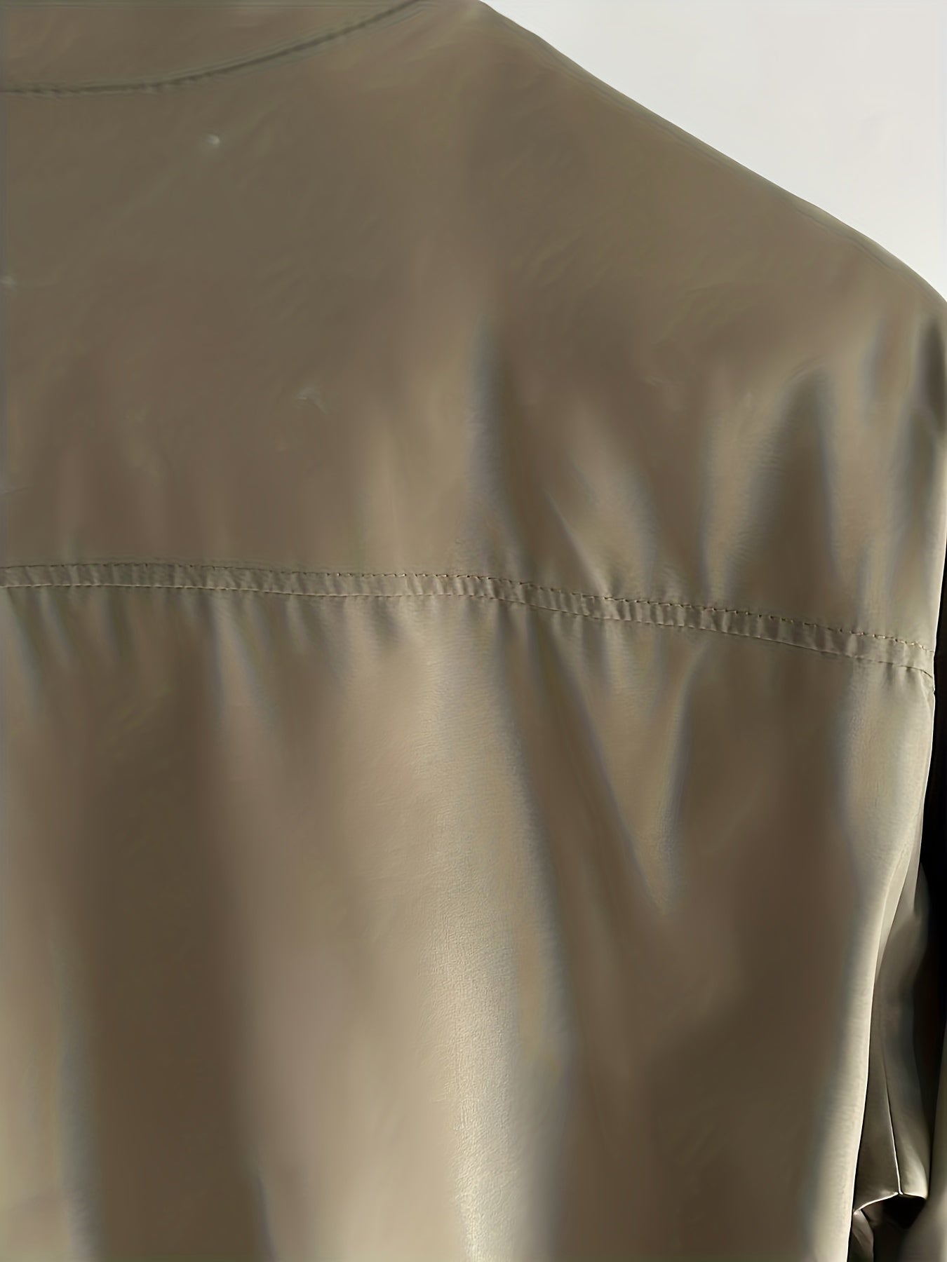 Chaqueta bomber de poliéster para hombre con bolsillos con cremallera para uso al aire libre y casual