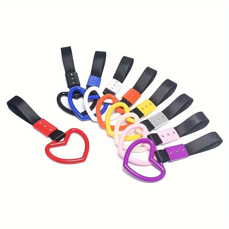 Universal Car Tow Rope Heart Ring Handle Strap Decoration