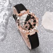Women's Quartz Watch Set with 3 Watches and Bracelets Stylish Elegant Jewelry