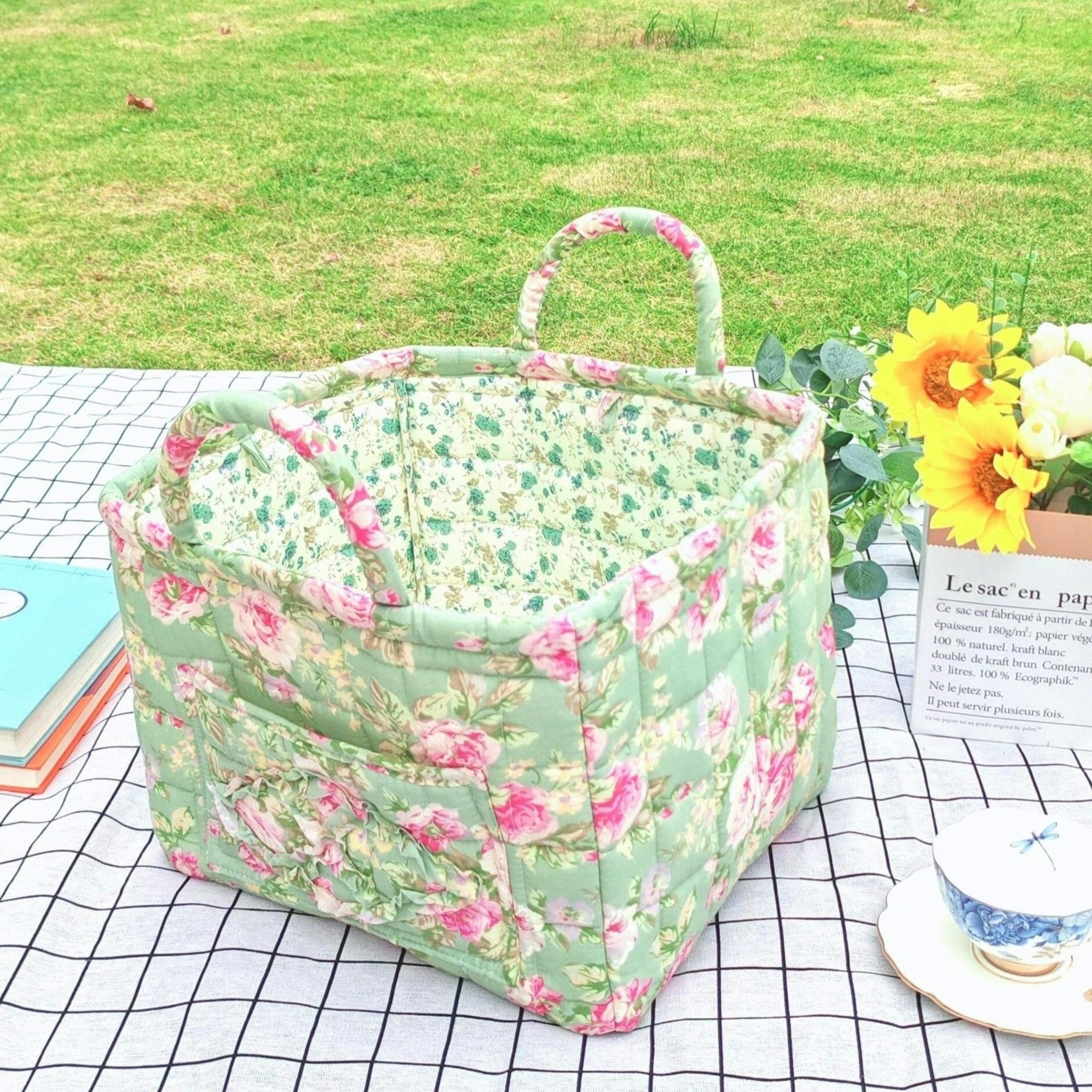 Durable Canvas Storage Basket for Clothes Jewelry and Accessories Large Washable