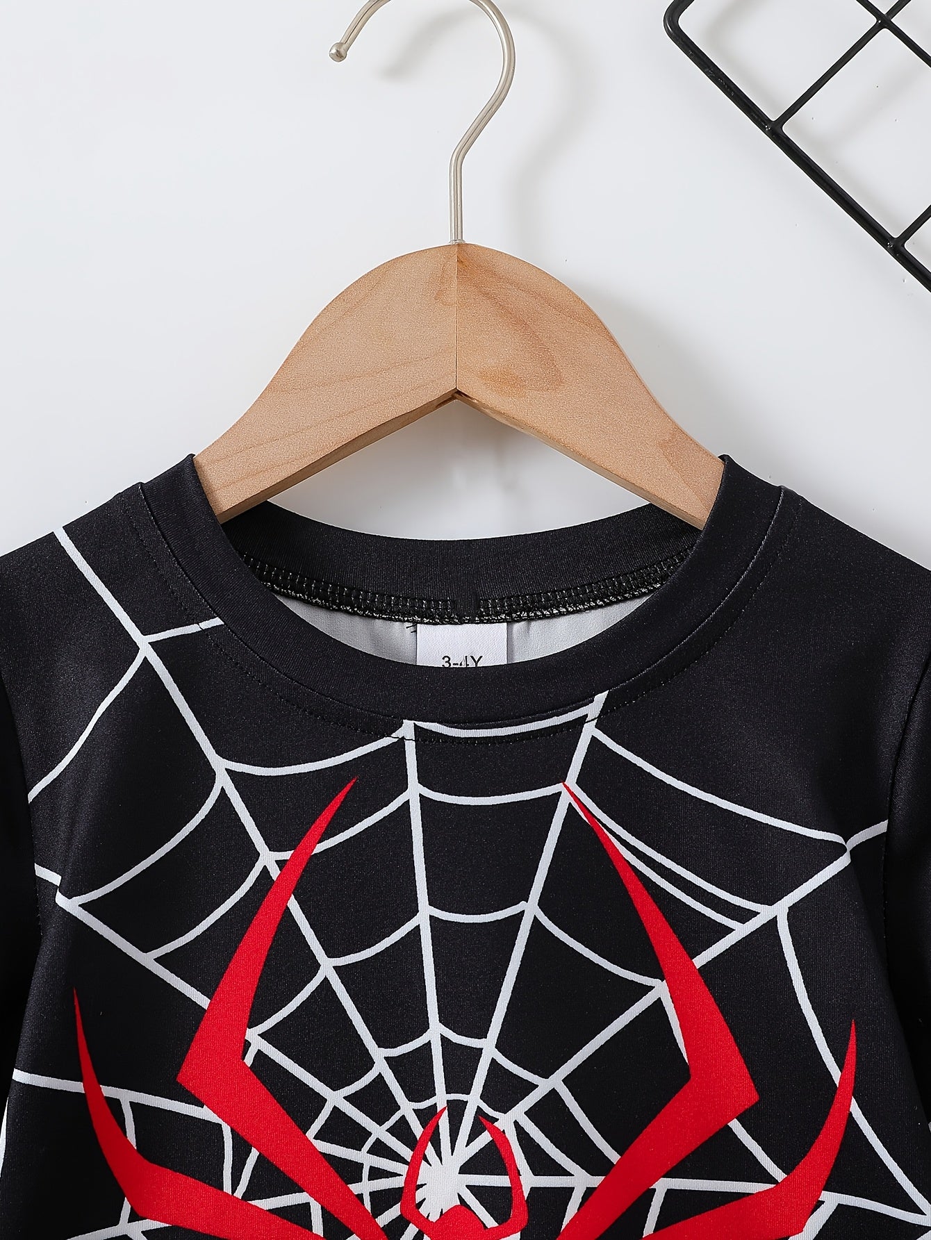 Kids Boys Spider Graphic Print T-Shirt and Shorts Set for Summer Comfort