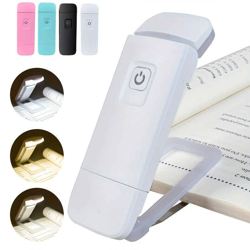 Rechargeable LED Clip-On Book Light with Adjustable Brightness Eye Protection and Portable USB Power