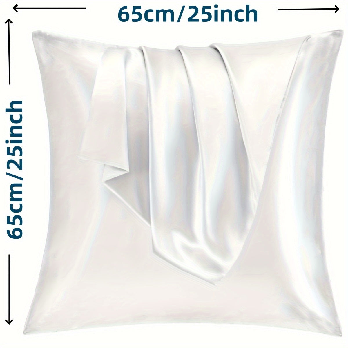 Set of 2 Satin Pillowcases with Zipper Closure, Gentle on Hair and Skin