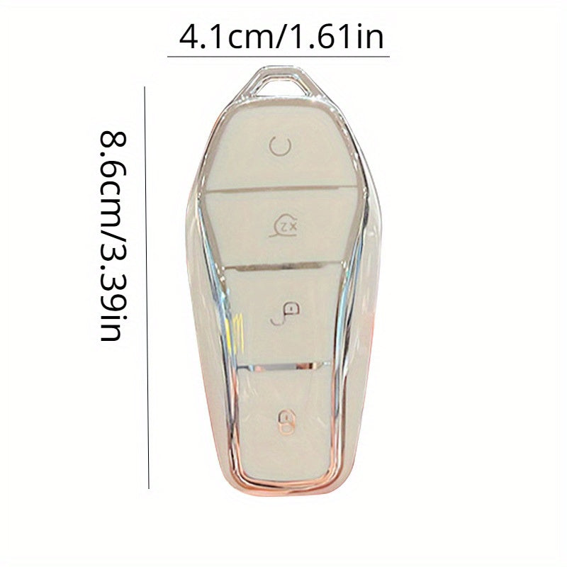 Car Key Fob Case Cover TPU Remote Shell with Keychain for EVs