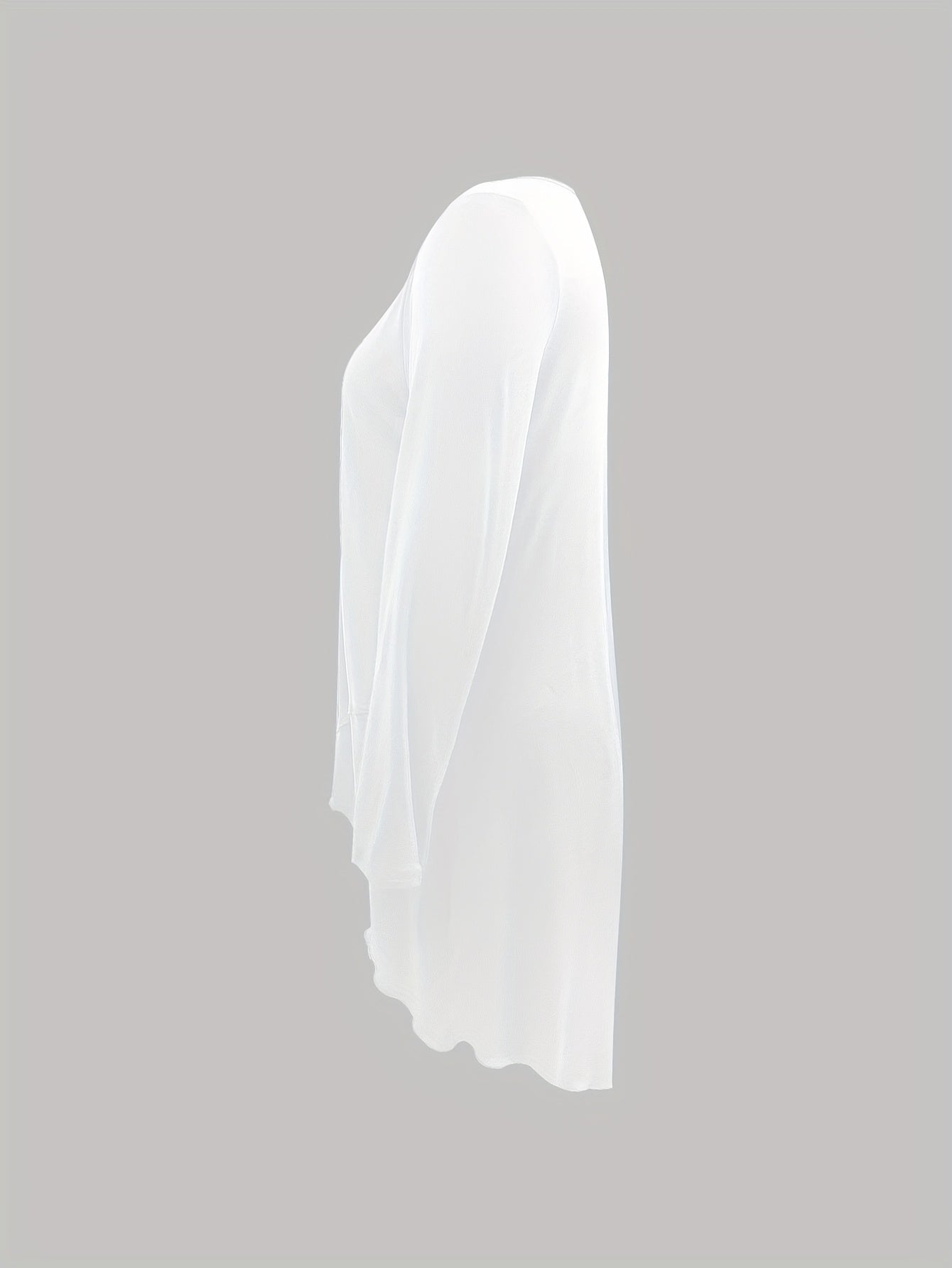 Women's Solid Color Irregular Long T-Shirt Casual Wear