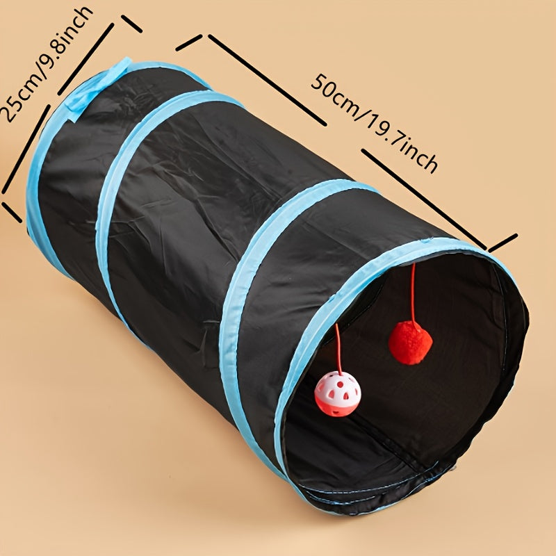 Pet Cat and Dog Tunnel Collapsible Foldable Interactive Toy for Training and Play