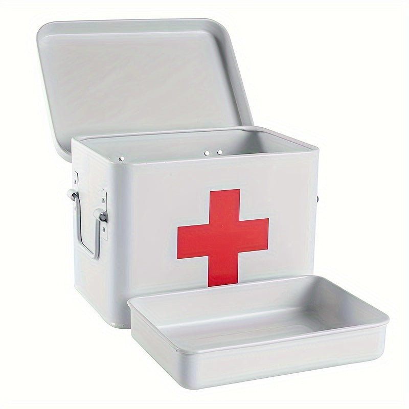 Metal Medicine Storage Box for Household Organization Durable Rectangular Pill Box