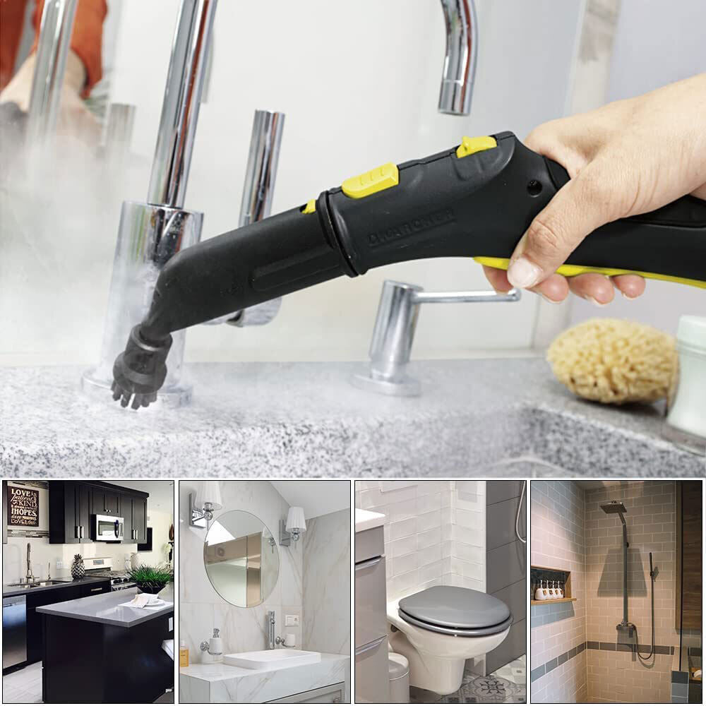 6 Pack Round Brush Nozzles for Steam Cleaners Compatible with Karcher SC1 SC4