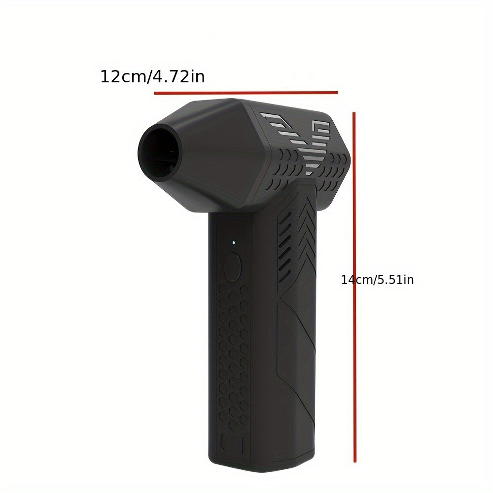 USB bilan quvvatlanadigan batareyaga ega portativ mini turbo jet ventilyator, bir nechta burunlar bilan