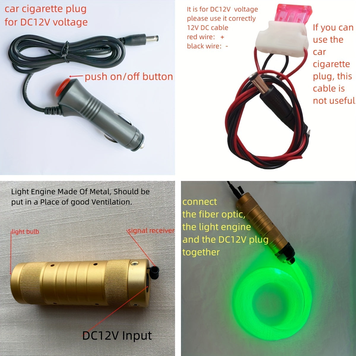 500pcs Fiber Optic Star Ceiling Kit for Car Roof Interior Lighting Wireless App Control