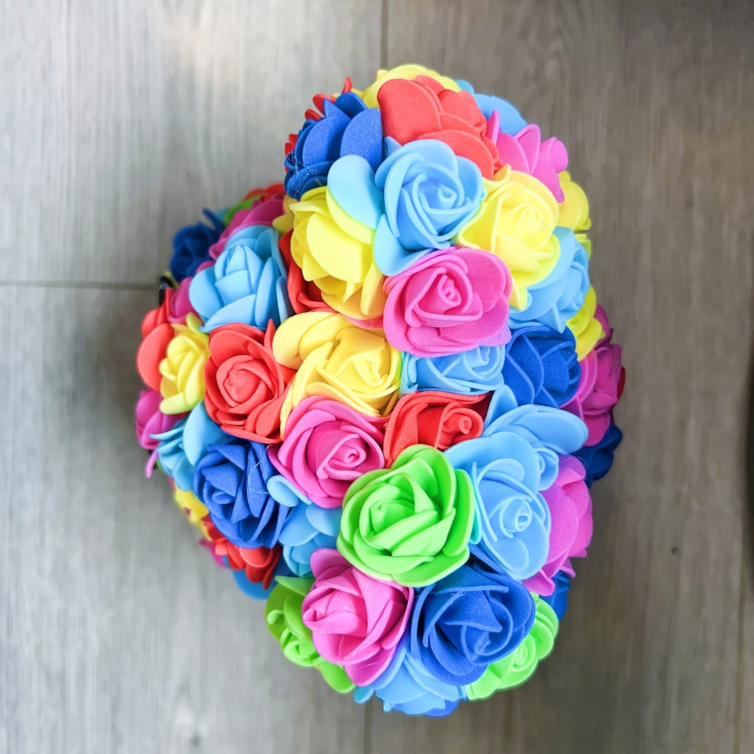 10 Inch Eternal Rose Bear Foam Flower Teddy for Valentine's Day Romantic Decor