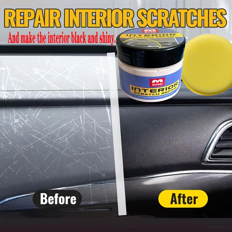 Car Interior Dashboard Plastic Panel Cleaner - 100g Clay-Based Restores Shine