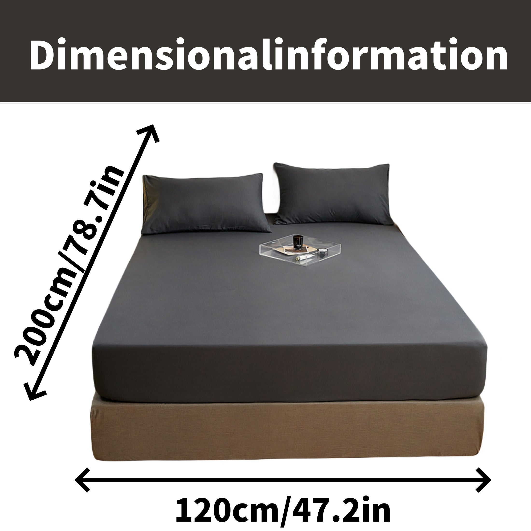 Juego de sábanas ajustadas de poliéster cepillado con 2 fundas de almohada, con bolsillo profundo, ropa de cama