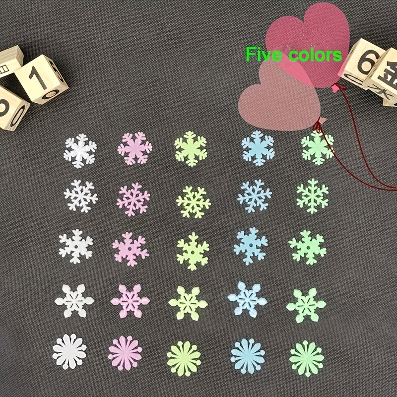Snowflake Wall Stickers Pack of 50 Christmas Decor Ceiling and Wall Art 3cm