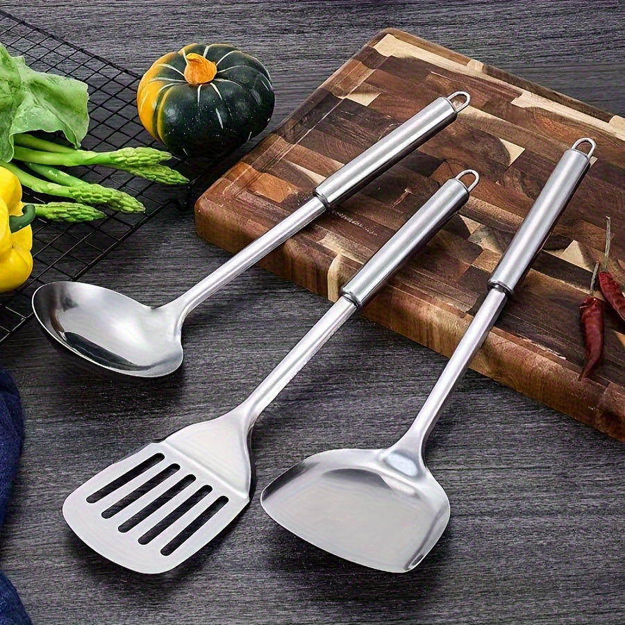 5-Piece Stainless Steel Kitchen Utensil Set Food-Grade Cooking Tools for Cooking and Serving