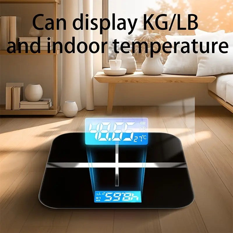 Весы для тела с широкой платформой, большой вместимостью, точным и легко читаемым ЖК-дисплеем