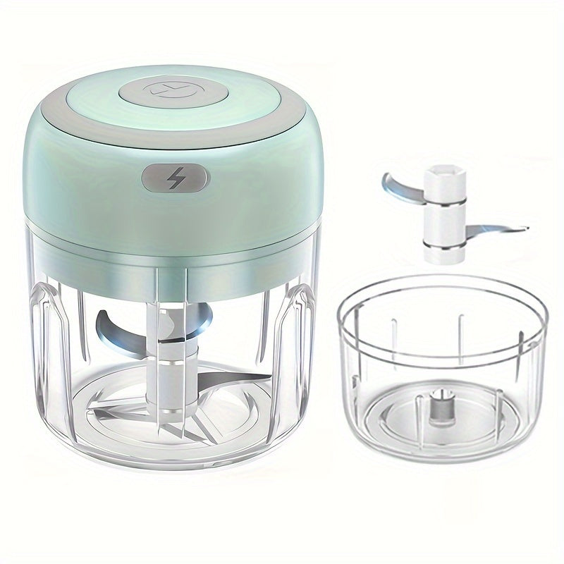 100/250ml Elektr mini sarimsoq maydalagich va USB go'sht maydalagich, mustahkam va bardoshli, zanjabil va sabzavotlarni ezadi.