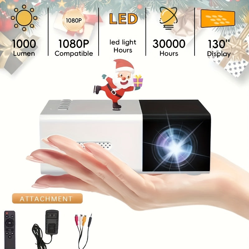 Mini Projector 720P 1080P Support 2800 Lumens USB SD AV Smartphone Compatible