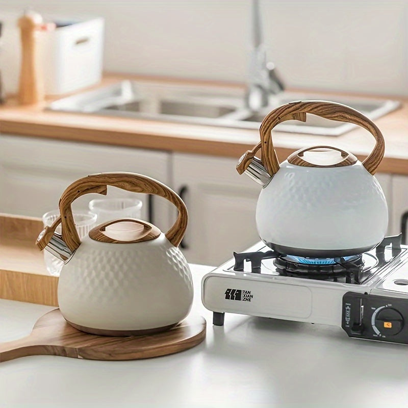 Stainless Steel Whistling Teapot for Kitchen, Dining, Camping Induction Compatible