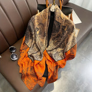 Women’s Square Scarf 109cm Polyester Vine Print Summer Shawl Headscarf