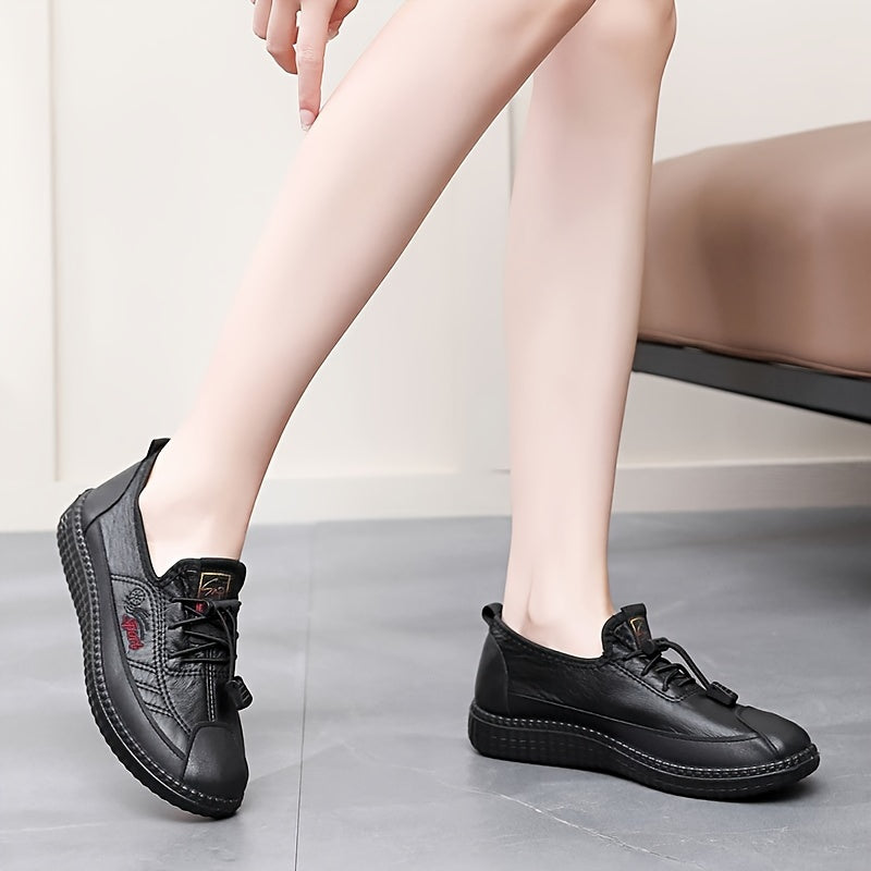 Women's Slip-On Sneakers with Floral Embroidery Breathable Fabric PU Sole Casual All-Season