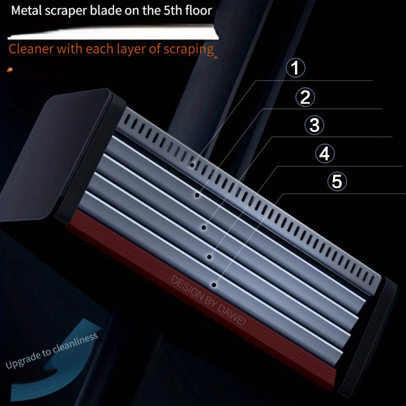 2024-yil uchun yangi: Yengil tozalash uchun qo'l bilan yuvish funksiyasiga ega zanglamas po'latdan yasalgan katta tekis mopa, yotoqxona, hammom, oshxona va yashash xonasi uchun.