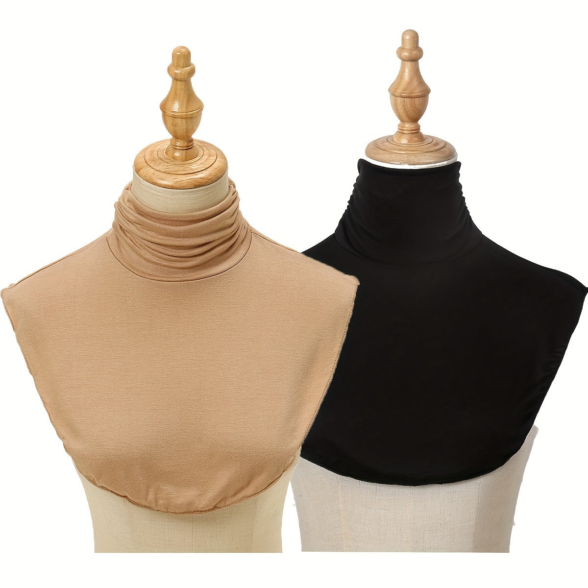 Women's Turtleneck Dickie Faux Collar Layered Warm Thin Cozy Modal