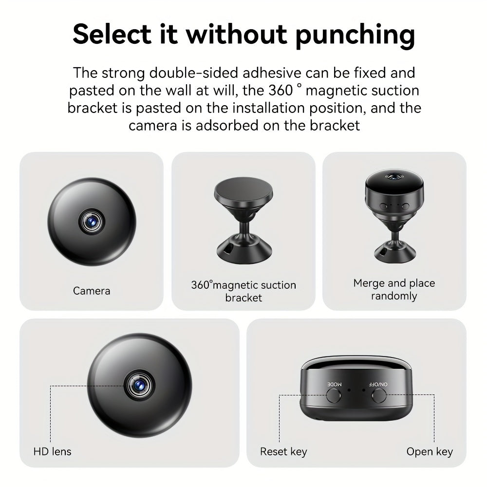 Wireless Surveillance Camera 2.4GHz WiFi Night Vision Motion Detection Indoor Outdoor