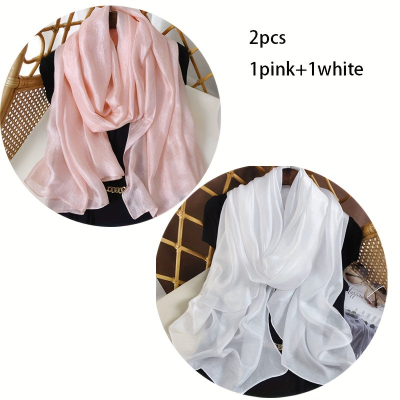 Ayollar uchun engil chiffon sharf, quyoshdan himoya, plyaj sochiq, yozgi aksessuar