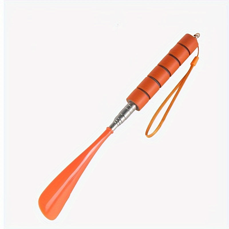 Stainless Steel Telescopic Shoe Horn with Non-Slip Grip and Adjustable Length