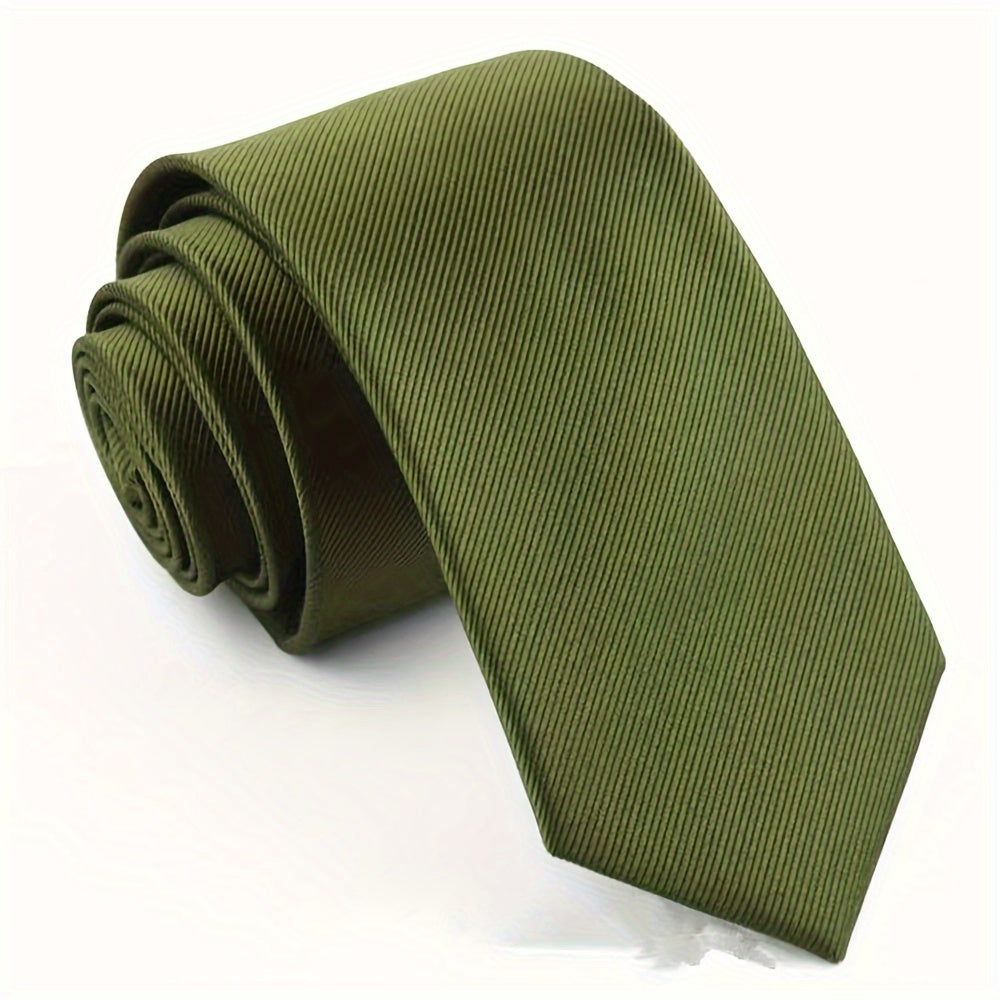 Narrow Solid Color Tie for Men, 6cm Wide, Suitable for Formal Occasions
