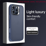 Luxury Matte Electroplated Phone Case for iPhone 16 Pro Max Solid Color Full-Body Protection