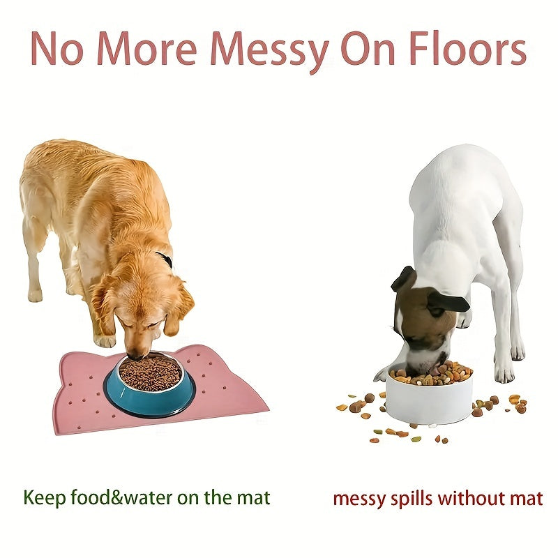 Waterproof Silicone Pet Food Mat Non-Slip Leakproof for Dogs and Cats
