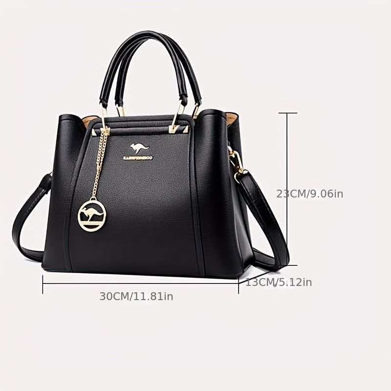 Women's Casual Tote Bag with Zipper Closure Polyester Lining 2025