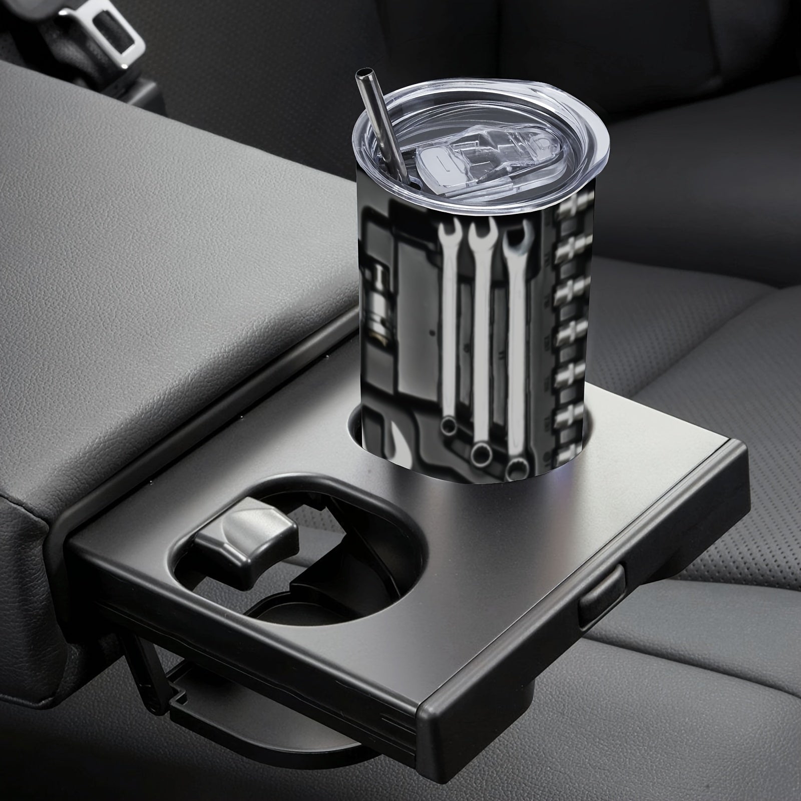 Nerjaveyka po'latdan yasalgan avtomobil kubogi - 20oz, asboblar qutisi dizayni, ikki qavatli vakuum izolyatsiyalangan qopqoq bilan - Ota-onalar va do'stlar uchun mukammal sovg'alar, sayohat uchun ideal