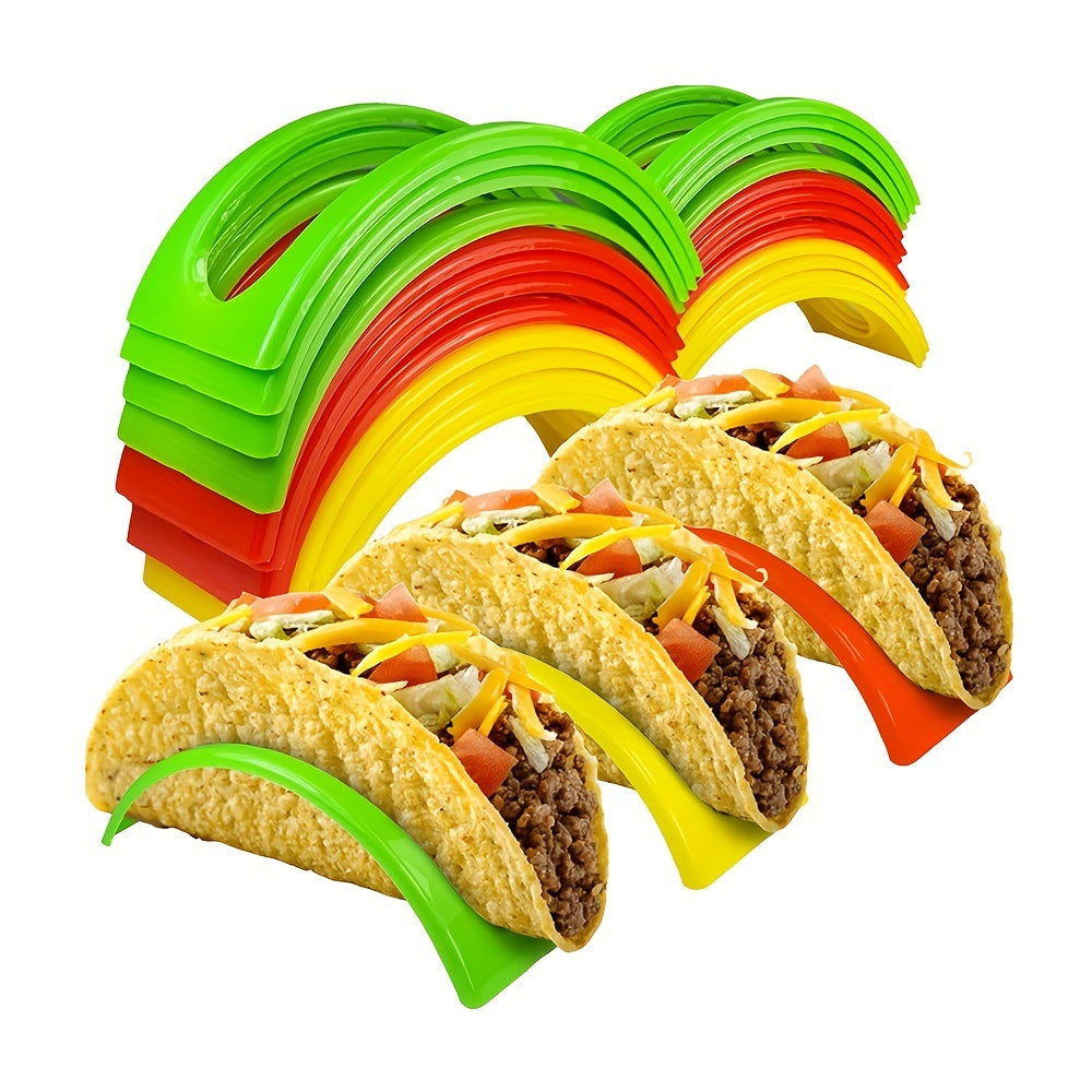 Colorful Reusable Taco Holder Set Includes 3 6 12 and 18 Pieces Kitchen Utensil