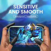 20 Finger Cover Gaming Controller Gloves for PUBG Sweat-Proof Non-Scratch Touch Screen Thumb Sleeves