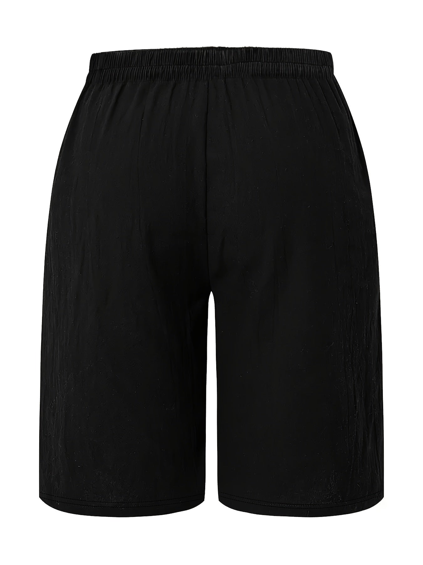 Women's Plus Size Summer Shorts Lightweight Polyester Butterfly Print Elastic Waist