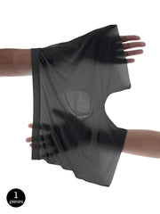 Pack de 3 bóxers semi-translúcidos para hombre de algodón-poliéster transpirable con elastano