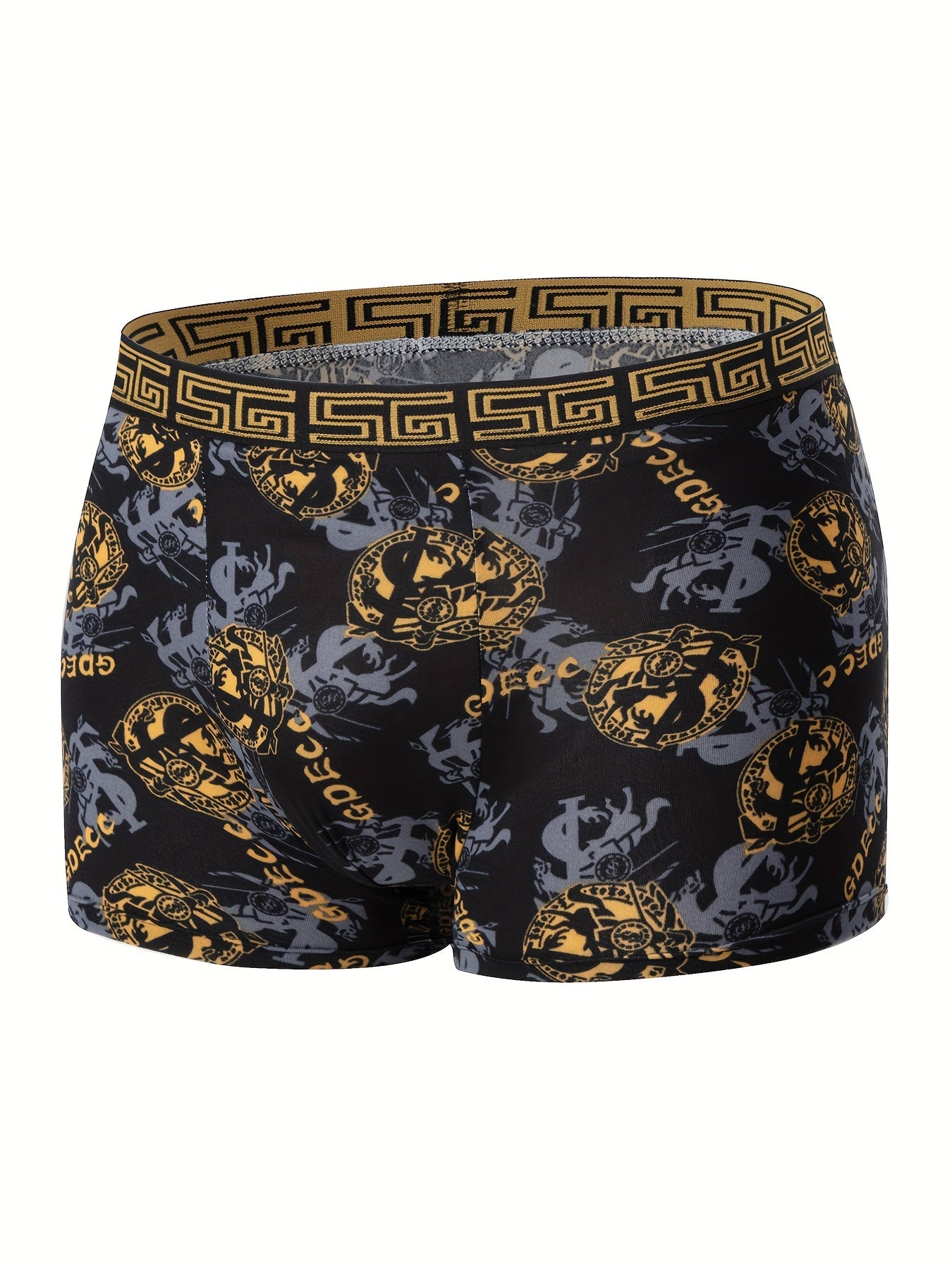 Men's Boxer Briefs Pack of 10 Breathable Polyester Stretch with Print