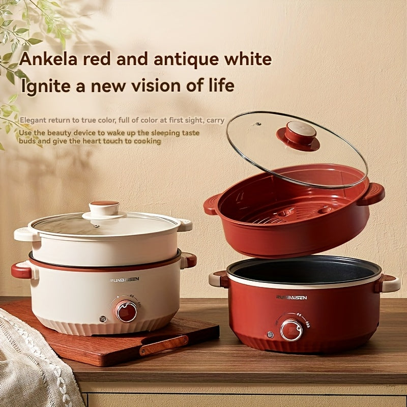 Cocina eléctrica con enchufe EU, antiadherente, control de temperatura de tres velocidades, portátil para residencias y hogares