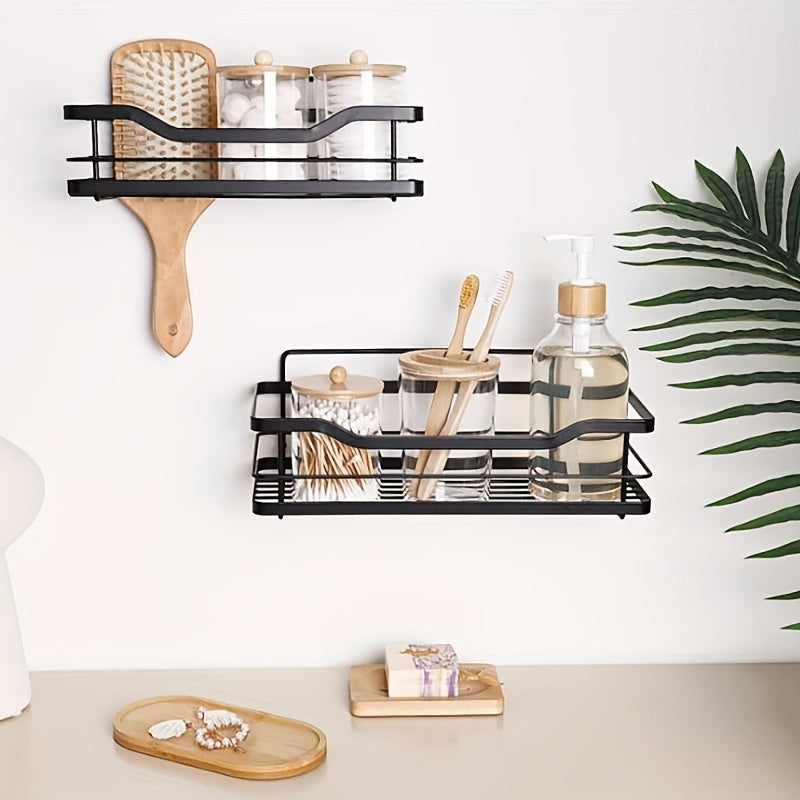 Juego de 4 accesorios de baño de bambú para organizar y decorar