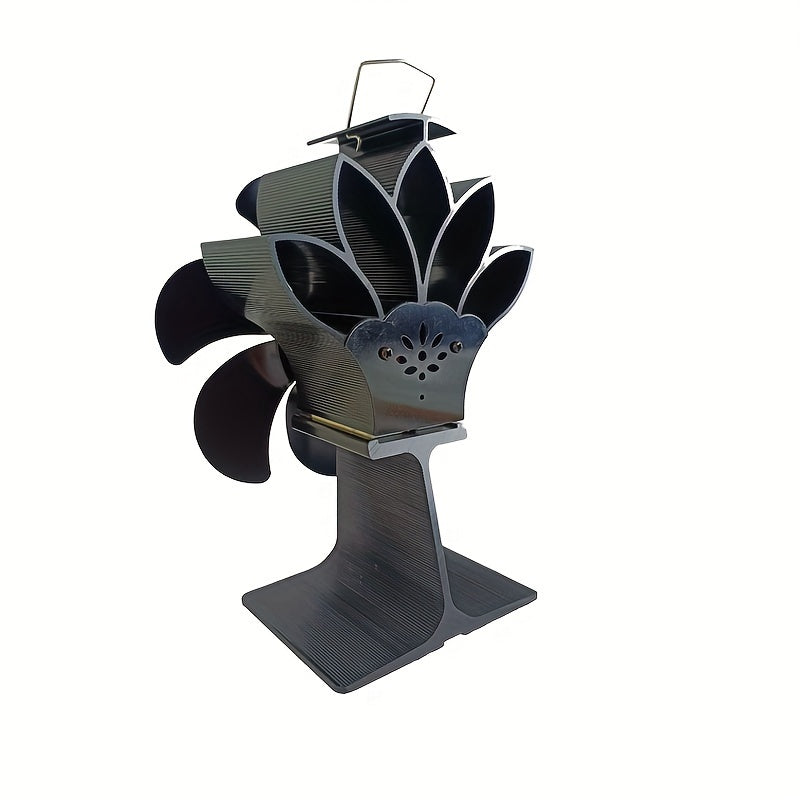 Fireplace Fan with 6 Large Blades, Heat Activation, Plug-Free, Energy Efficient