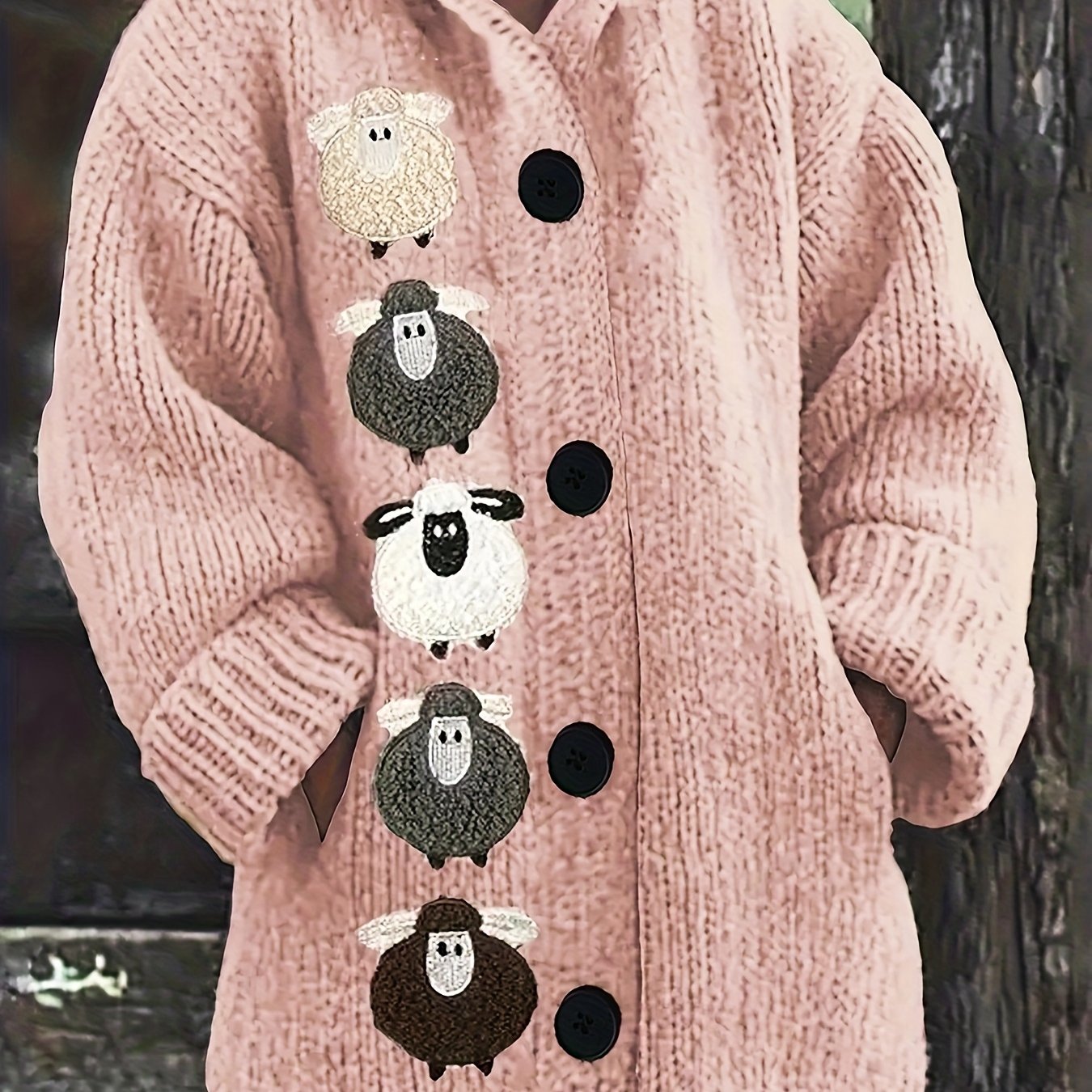 Plus Size Animal Print Oversized Hoodie Long Sleeve Cardigan Women