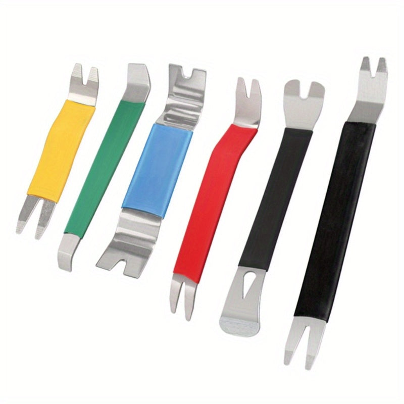 6Pcs Auto Door Trim Removal Tool Set Car Panel Disassembly Metal Pry Kit