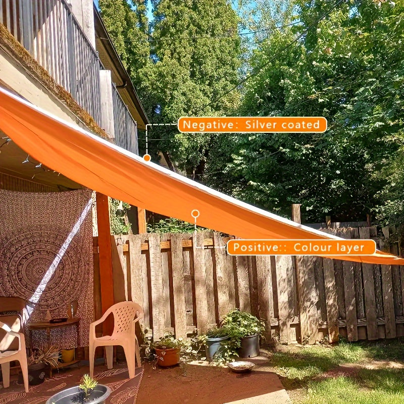 Outdoor Triangle Canopy Sunshade for Terrace Garden Yard Deck Foldable Rain Sun Protection